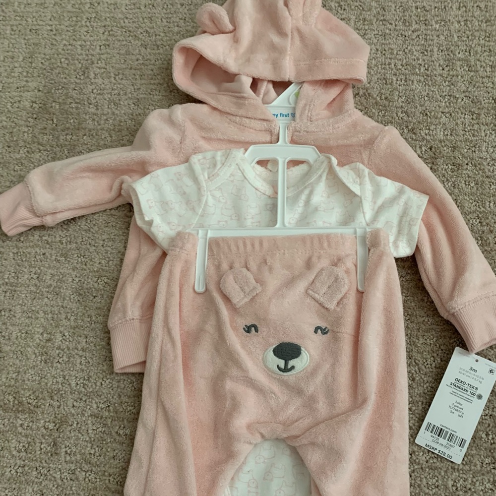 Carters 3 piece track suit set- teddy bears